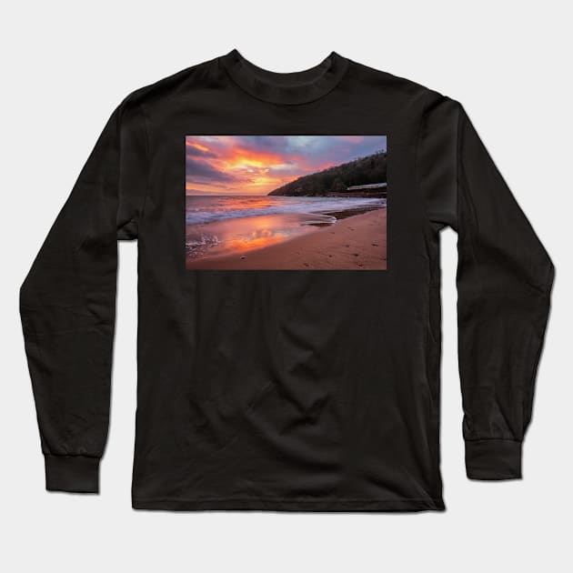 Oxwich Bay, Gower Long Sleeve T-Shirt by dasantillo